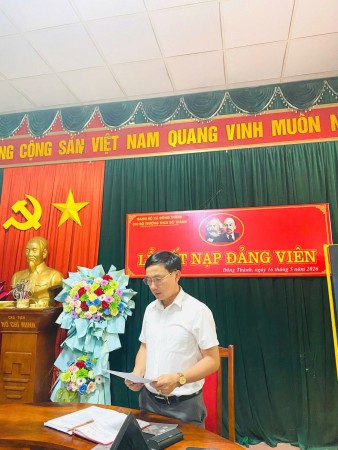 LỄ KẾT NẠP ĐẢNG VIÊN MỚI – DẤU MỐC QUAN TRỌNG TRONG CÔNG TÁC PHÁT TRIỂN ĐẢNG CỦA CHI BỘ TRƯỜNG THCS ĐÔ THÀNH.