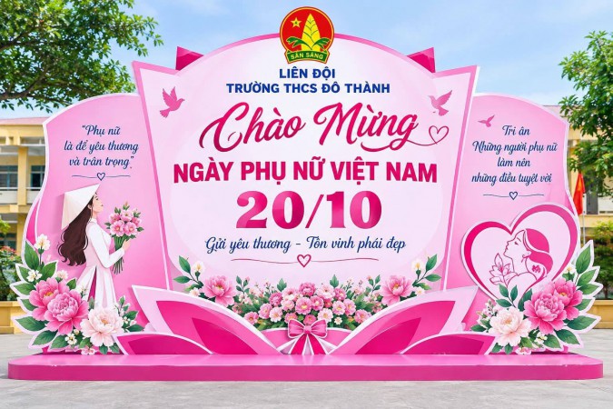 LIÊN ĐỘI TRƯỜNG THCS ĐÔ THÀNH TỔ CHỨC HOẠT ĐỘNG CHÀO MỪNG NGÀY PHỤ NỮ VIỆT NAM 20/10